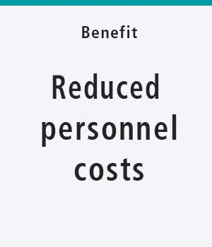Reduced personnel costs